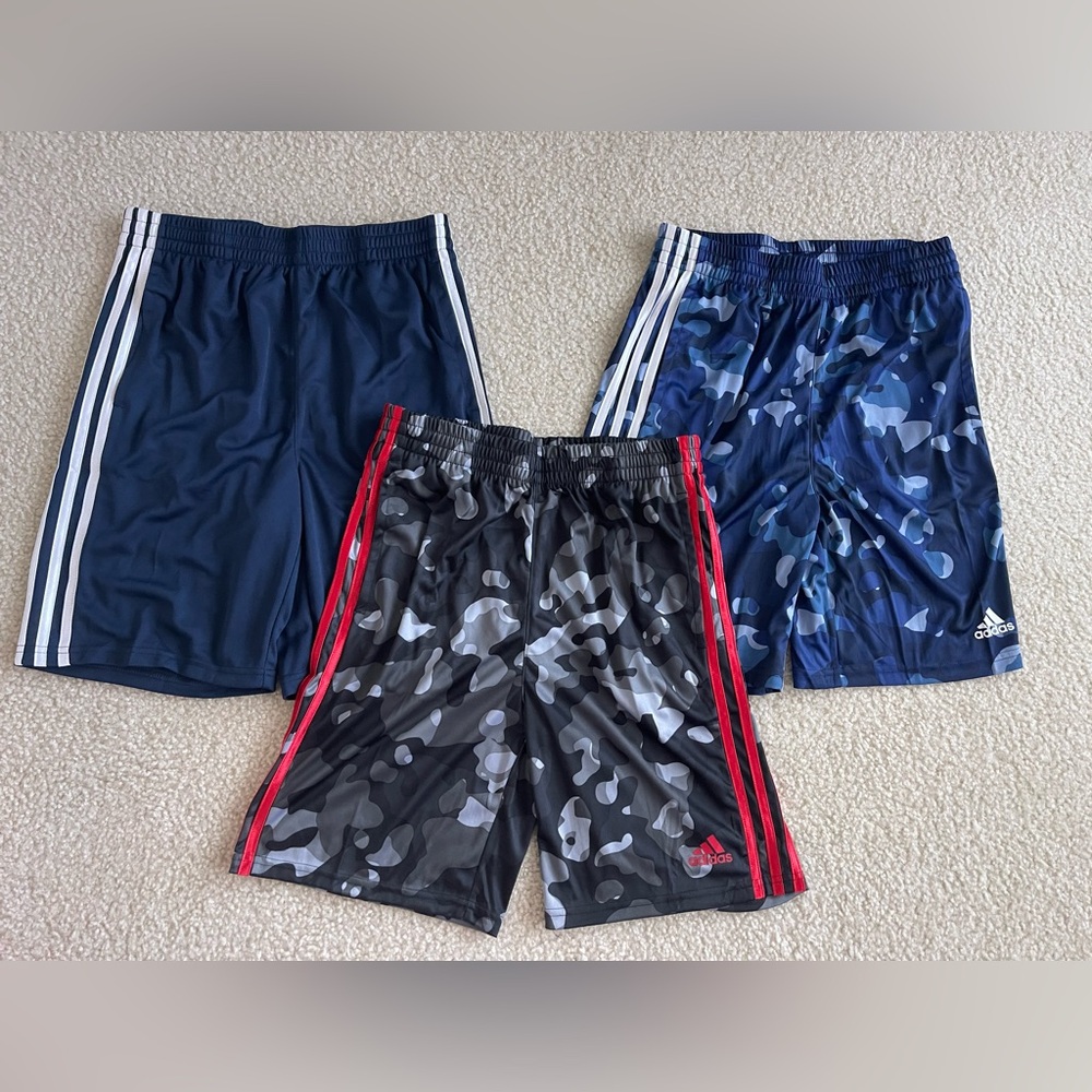 Bundle NWOT Adidas Boys Youth Shorts L
